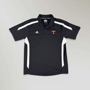 Adidas Tennessee Volunteers NCAA Climalite Polo Shirt Black White Size Large